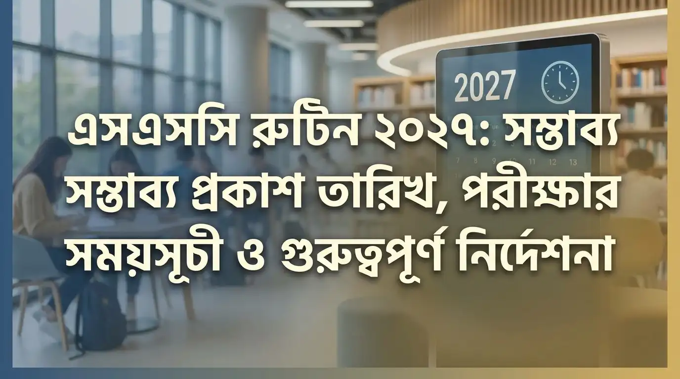 SSC রুটিন ২০২৭ প্রকাশের সম্ভাব্য তারিখ, পরীক্ষার সময়সূচী ও গুরুত্বপূর্ণ নির্দেশনা