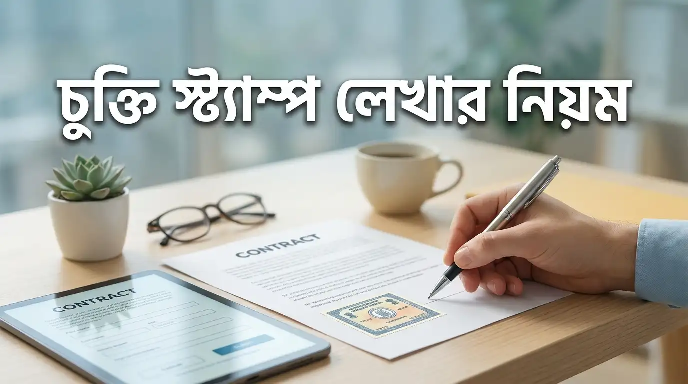 ২০২৬ সালে চুক্তিপত্র স্ট্যাম্প লেখার নিয়ম - সঠিক আইনি পদ্ধতি, স্ট্যাম্প মূল্য ও গুরুত্বপূর্ণ নির্দেশনা
