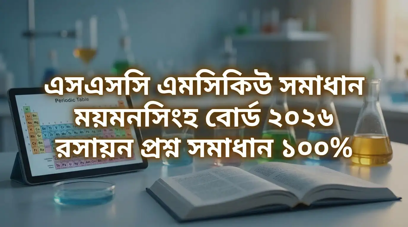 SSC MCQ Solve Mymensingh Board ২০২৬ রসায়ন প্রশ্ন সমাধান ১০০% সঠিক উত্তর