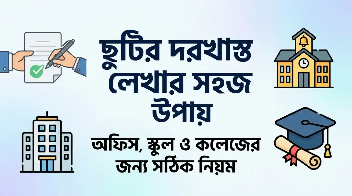 সঠিক দরখাস্ত লেখার নিয়ম অফিসে, স্কুলে ও কলেজে ছুটির দরখাস্ত লেখার সহজ উপায়