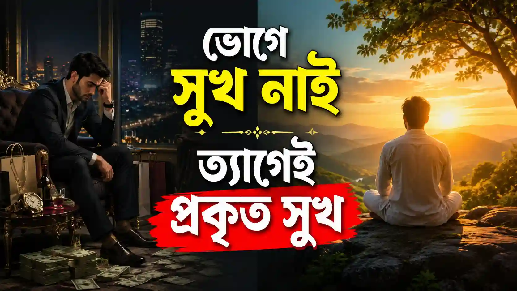 ভোগে সুখ নাই ত্যাগেই প্রকৃত সুখ ভাব সম্প্রসারণ