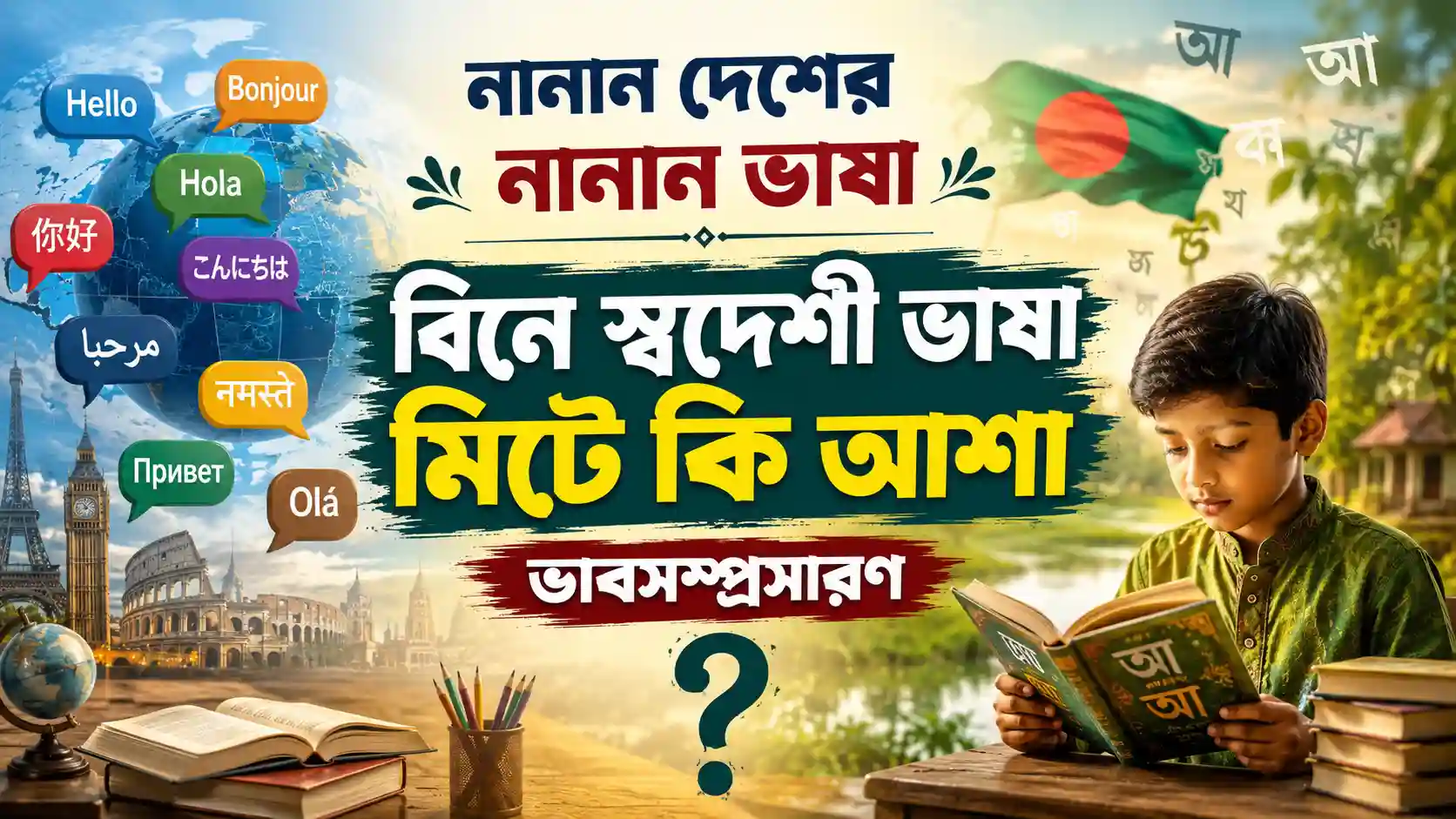 নানান দেশের নানান ভাষা বিনে স্বদেশী ভাষা মিটে কি আশা ভাবসম্প্রসারণ